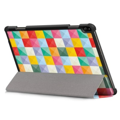 Lenovo Tab P10 (TB-X705F) „Cubes“ atverčiamas spalvotas dėklas - knygutė / Priedai.lt