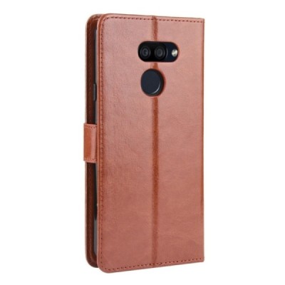 LG K40S (LM-X430) atvēramais ādas brūns maciņš, grāmata (maks) | Vacins.lv