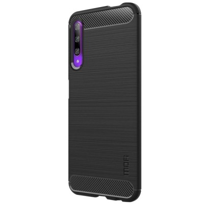 Huawei Honor 9X „Carbon“ cieta silikona (TPU) melns apvalks | vacins.lv