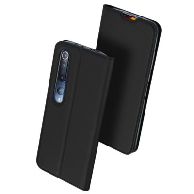 Xiaomi Mi 10 (10 Pro) „Dux Ducis“ Skin sērijas melns ādas atvērams maciņš | Vacins.lv