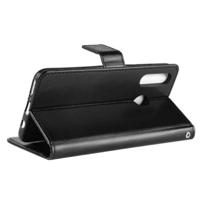 Huawei Honor 20 Lite atvēramais ādas melns maciņš, grāmata (maks) | Vacins.lv