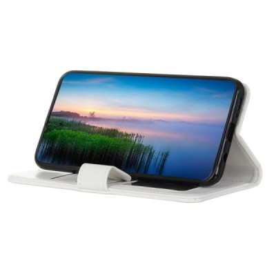 Samsung Galaxy A51 (A515F) atvēramais ādas balts maciņš (maks) / Vacins.lv