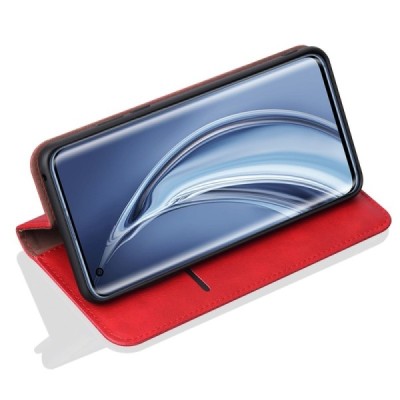 Xiaomi Mi 10 (10 Pro) Deluxe ādas atvēramais sarkans maciņš (maks) | Vacins.lv