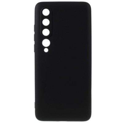 Xiaomi Mi 10 (10 Pro) Shell cieta silikona (TPU) melns apvalks | vacins.lv
