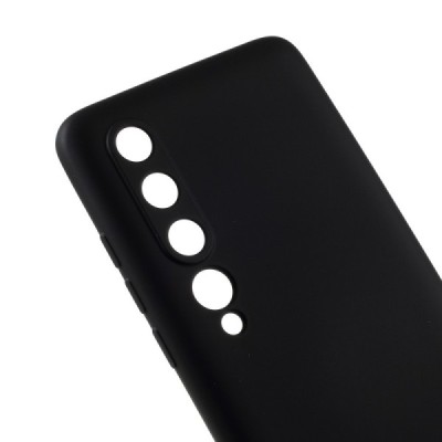 Xiaomi Mi 10 (10 Pro) Shell cieta silikona (TPU) melns apvalks | vacins.lv