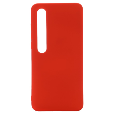 Xiaomi Mi 10 (10 Pro) Shell cieta silikona (TPU) sarkans apvalks | vacins.lv