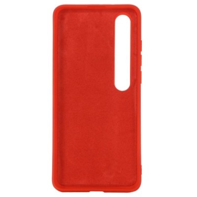 Xiaomi Mi 10 (10 Pro) Shell cieta silikona (TPU) sarkans apvalks | vacins.lv