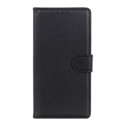 Samsung Galaxy A41 (A415F) atvēramais ādas melns maciņš (maks) / Vacins.lv