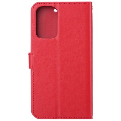 Samsung Galaxy A41 (A415) atverčiamas raudonas odinis dėklas - piniginė / Priedai.lt