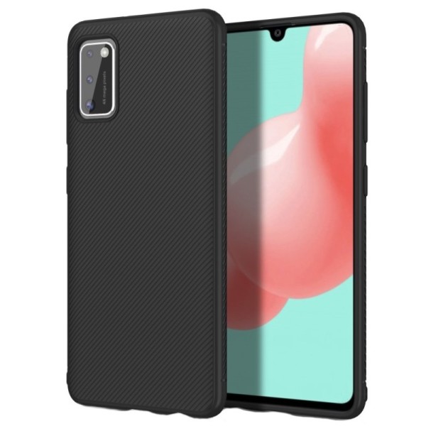 „Lenuo“ kieto silikono (TPU) dėklas - juodas (Galaxy A41)