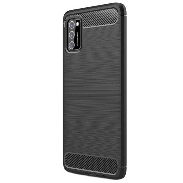„Carbon“ kieto silikono (TPU) dėklas - juodas (Galaxy A41)