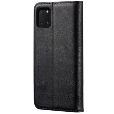 Deluxe atverčiamas juodas odinis Samsung Galaxy Note10 Lite (N770F) dėklas - knygutė | Priedai.lt