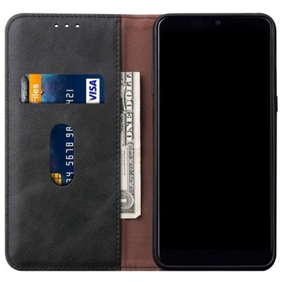 Deluxe atverčiamas juodas odinis Samsung Galaxy Note10 Lite (N770F) dėklas - knygutė | Priedai.lt