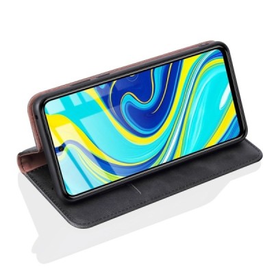 Xiaomi Redmi Note 9 Pro Deluxe ādas atvēramais melns maciņš (maks) | Vacins.lv