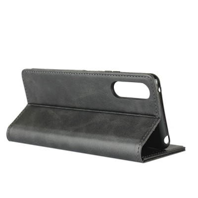 Sony Xperia 10 II „Split“ sērijas melns atvērams maciņš, maks | Vacins.lv