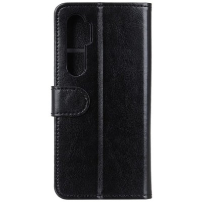 Xiaomi Mi Note 10 Lite atverčiamas juodas odinis dėklas - piniginė | Priedai.lt