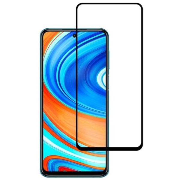 „Mocolo“ Tempered Glass ekrāna aizsargstikls 0.26 mm - melns (Redmi Note 9s / Note 9 Pro)