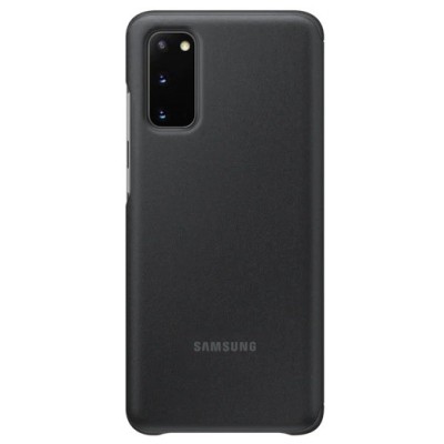 Samsung Galaxy S20 (G980) originalus Smart Clear View Cover (EF-ZG980CBEGEU) atverčiamas juodas dėklas - knygutė | Priedai.lt
