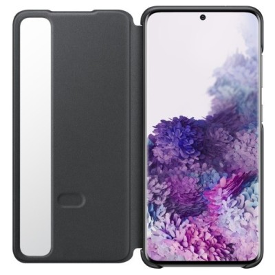 Samsung Galaxy S20 (G980) originalus Smart Clear View Cover (EF-ZG980CBEGEU) atverčiamas juodas dėklas - knygutė | Priedai.lt