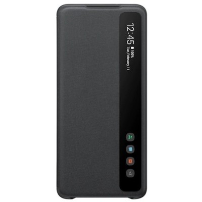 Samsung Galaxy S20+ (G985) oficiāls Smart Clear View Cover atvērams melns maciņš (maks) | Vacins.lv