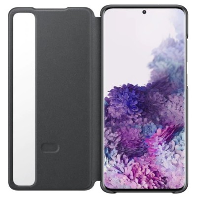 Samsung Galaxy S20+ (G985) oficiāls Smart Clear View Cover atvērams melns maciņš (maks) | Vacins.lv