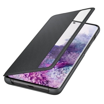 Samsung Galaxy S20+ (G985) oficiāls Smart Clear View Cover atvērams melns maciņš (maks) | Vacins.lv