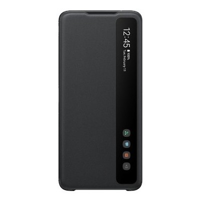 Samsung Galaxy S20 Ultra (G988) oficiāls Smart Clear View Cover atvērams melns maciņš (maks) | Vacins.lv