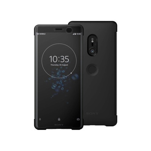 „Sony“ Style Cover Touch atvērams maciņš - melns (Xperia XZ3)