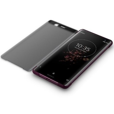 Sony Xperia XZ3 oficiāls Style Cover Touch atvērams melns ādas maciņš | Vacins.lv