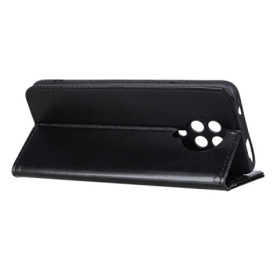 Xiaomi Poco F2 Pro atverčiamas juodas odinis dėklas, knygutė - piniginė | Priedai.lt