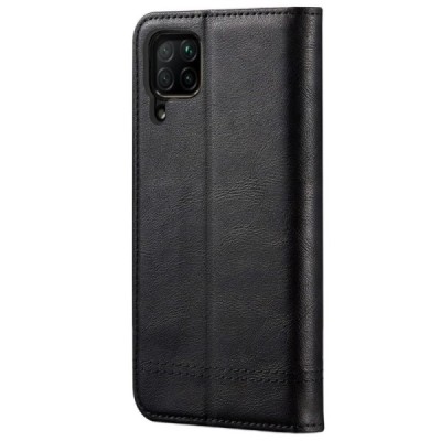 Huawei P40 Lite Deluxe ādas atvēramais melns maciņš (maks) | Vacins.lv