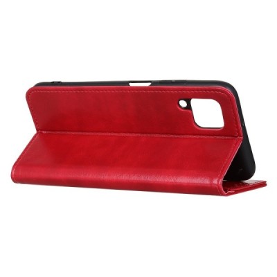 Huawei P40 Lite atvēramais ādas sarkans maciņš, grāmata (maks) | Vacins.lv