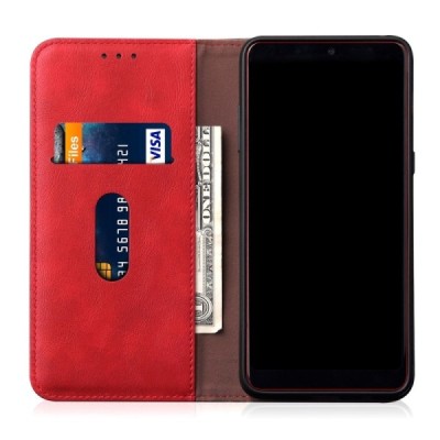 Samsung Galaxy Note10 Lite (N770F) Deluxe ādas atvēramais sarkans maciņš (maks) | Vacins.lv