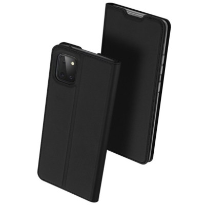 „Dux Ducis“ Skin serijos Samsung Galaxy Note10 Lite (N770F) juodas odinis atverčiamas dėklas | Priedai.lt
