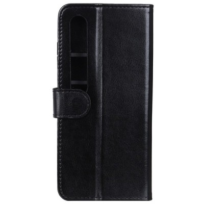 Xiaomi Mi 10 (10 Pro) atvēramais ādas melns maciņš (maks) | Vacins.lv