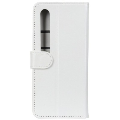 Xiaomi Mi 10 (10 Pro) atverčiamas baltas odinis dėklas - piniginė | Priedai.lt