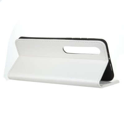 Xiaomi Mi 10 (10 Pro) atverčiamas baltas odinis dėklas - piniginė | Priedai.lt