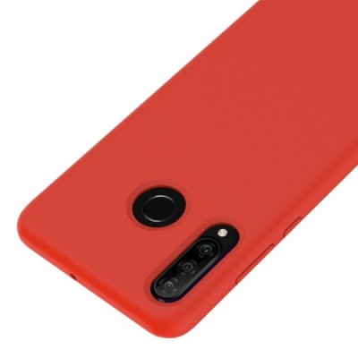 Huawei P30 Lite Shell cieta silikona (TPU) sarkans apvalks | vacins.lv
