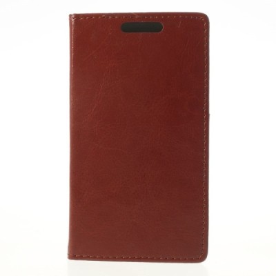 Huawei Ascend P7 atvēramais brūns ādas futrālis - maciņš / Vacins.lv