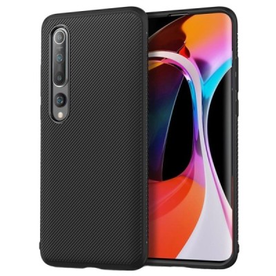 Xiaomi Mi 10 (10 Pro) Lenuo cieta silikona (TPU) melns apvalks | vacins.lv