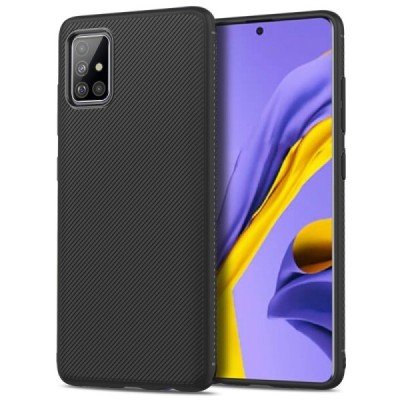 Samsung Galaxy A51 (A515) Lenuo kieto silikono TPU juodas dėklas - nugarėlė | Priedai.lt