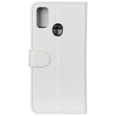 Samsung Galaxy A21s (A217) atvēramais ādas balts maciņš (maks) | Vacins.lv