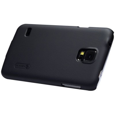 Nillkin Frosted Shield Samsung Galaxy S5 (S5 Neo) plastikinis juodas dėklas - nugarėlė su ekrano plėvele / Priedai.lt