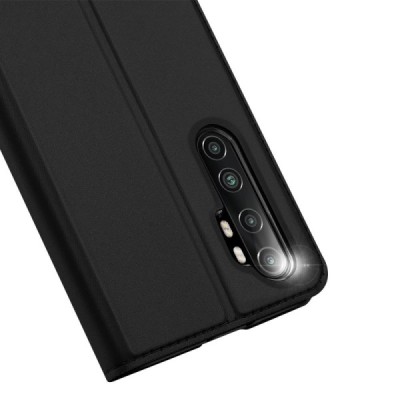 Xiaomi Mi Note 10 Lite „Dux Ducis“ Skin sērijas melns atvērams maciņš, maks | Vacins.lv