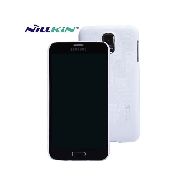 „Nillkin“ Super Frosted futrālis - balts + ekrāna aizsargplēve (Galaxy S5 / S5 Neo)