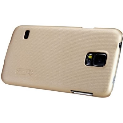 Nillkin Frosted Shield Samsung Galaxy S5 (S5 Neo) plastikinis šampaninis dėklas - nugarėlė su ekrano plėvele / Priedai.lt