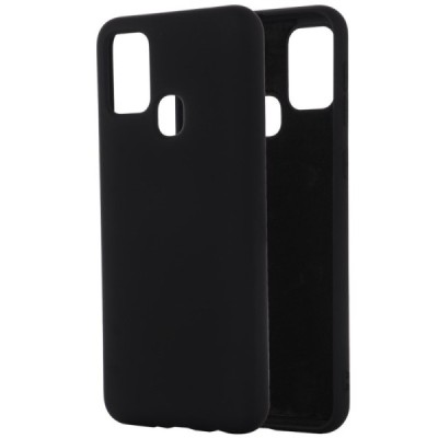 Samsung Galaxy A21s (A217) Shell cieta silikona (TPU) melns apvalks | vacins.lv