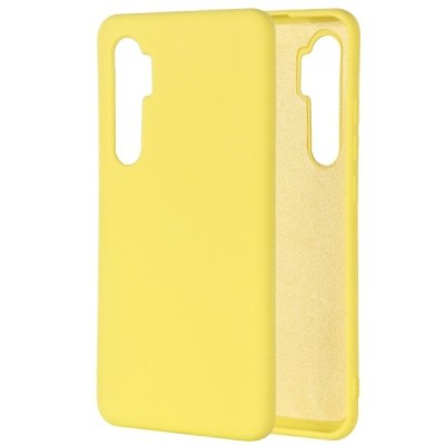 Xiaomi Mi Note 10 Lite Shell kieto silikono TPU geltonas dėklas - nugarėlė | Priedai.lt