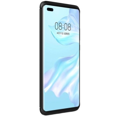 Huawei P40 Pro+ „Carbon“ kieto silikono TPU juodas dėklas - nugarėlė | Priedai.lt