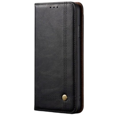 Huawei P40 Pro+ Deluxe ādas atvēramais melns maciņš (maks) | Vacins.lv